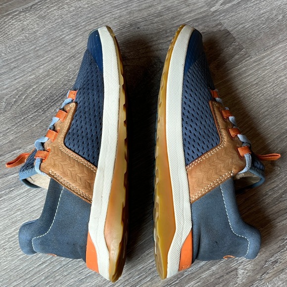 OluKai Wailuku Athletic Mesh Sneakers Blue Brown Womens 7.5 - Picture 2 of 9